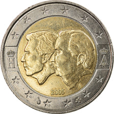 Belgium, 2 Euro, Schengen Agreement, 2005, Brussels, EF(40-45), Bi-Metallic