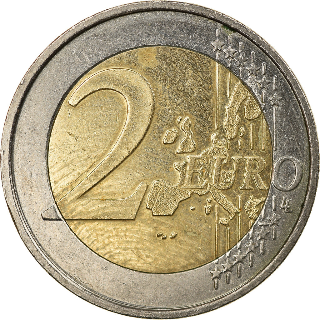 Belgium, 2 Euro, Schengen Agreement, 2005, Brussels, EF(40-45), Bi-Metallic