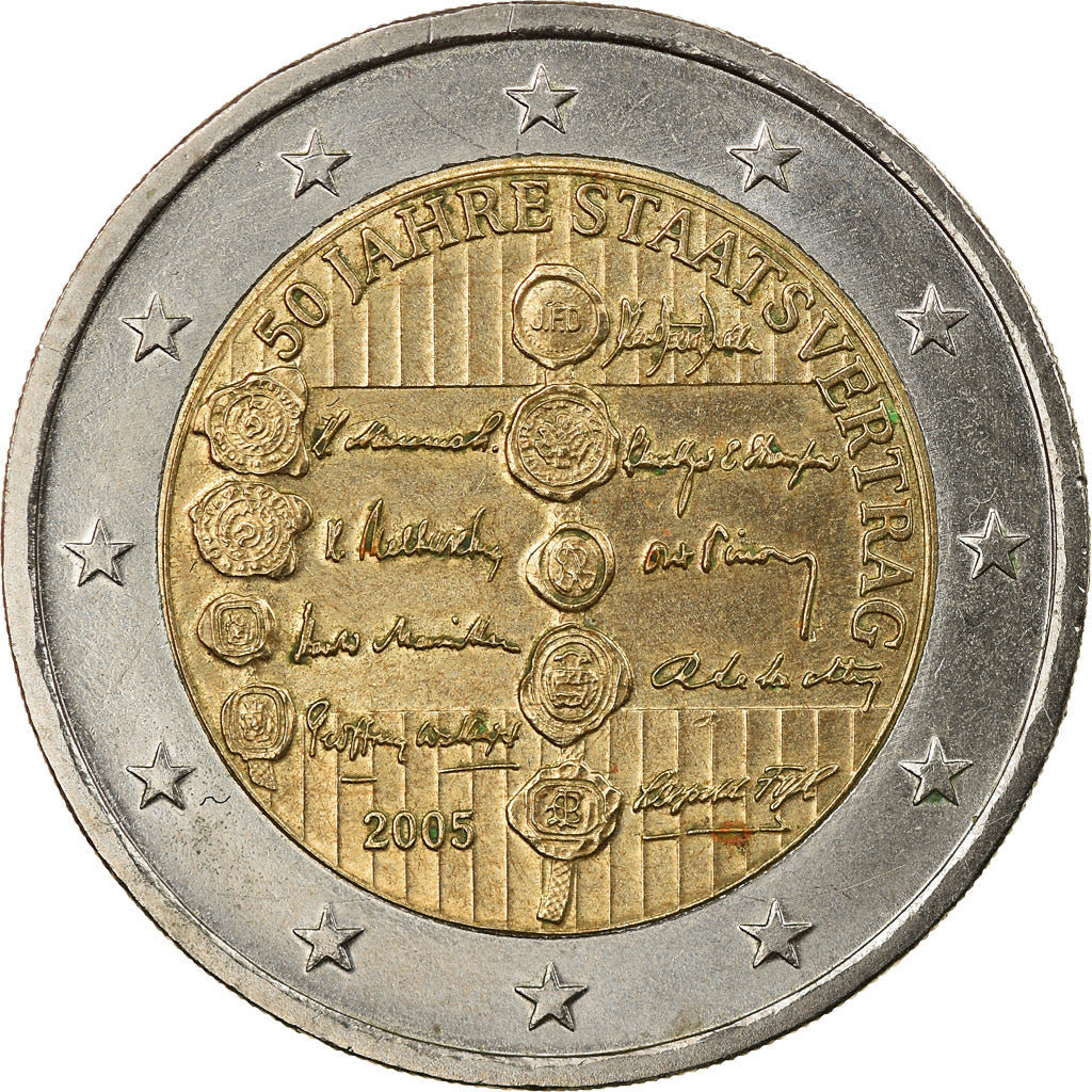 Austria, 2 Euro, 2005, Vienna, BB+, Bi-metallico, KM:3124