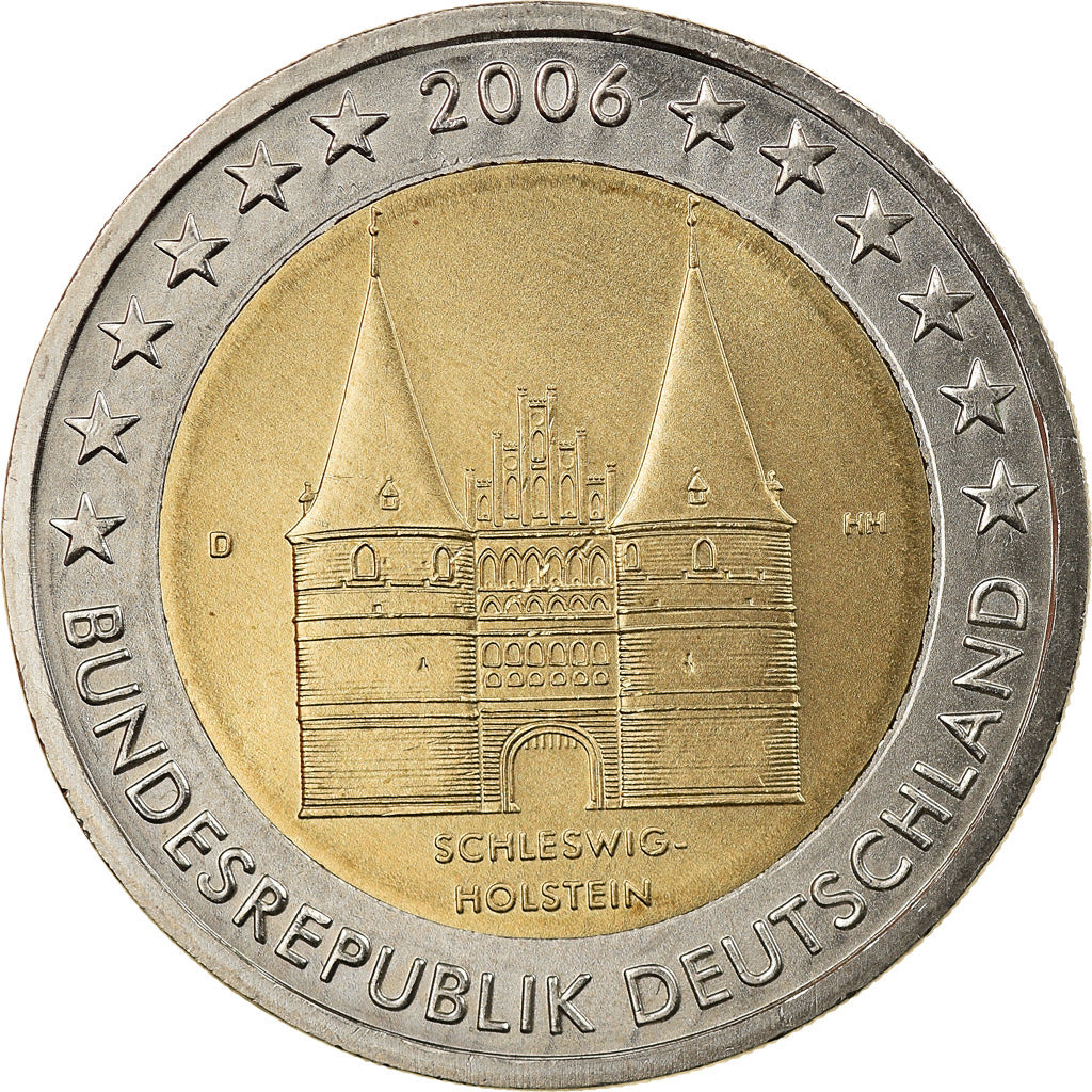 GERMANY - FEDERAL REPUBLIC, 2 Euro, Schleswig-Holstein, 2006, Munich, MS(63)