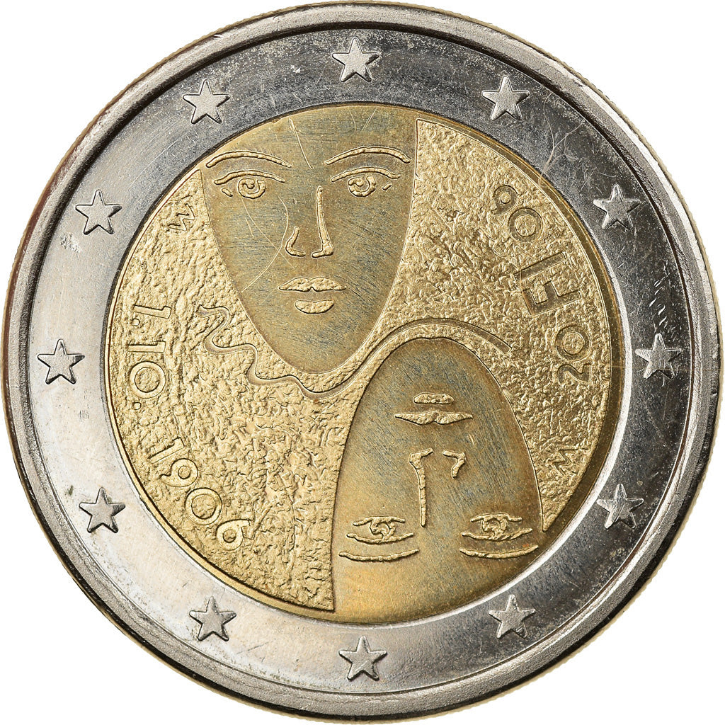 Finlandia, 2 Euro, Centennial of Universal Suffrage, 2006, Vantaa, SPL