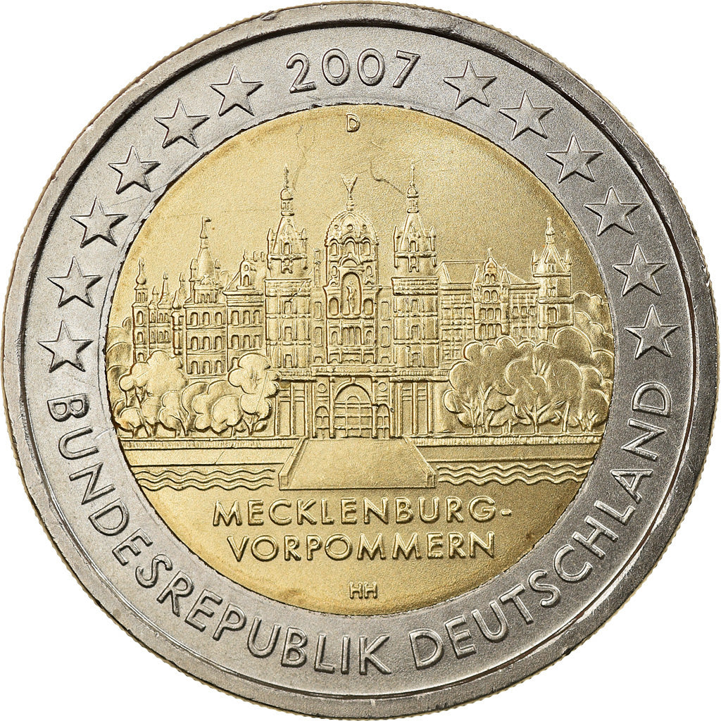 Bundesrepublik Deutschland, 2 Euro, 2007, Munich, UNZ, Bi-Metallic, KM:260