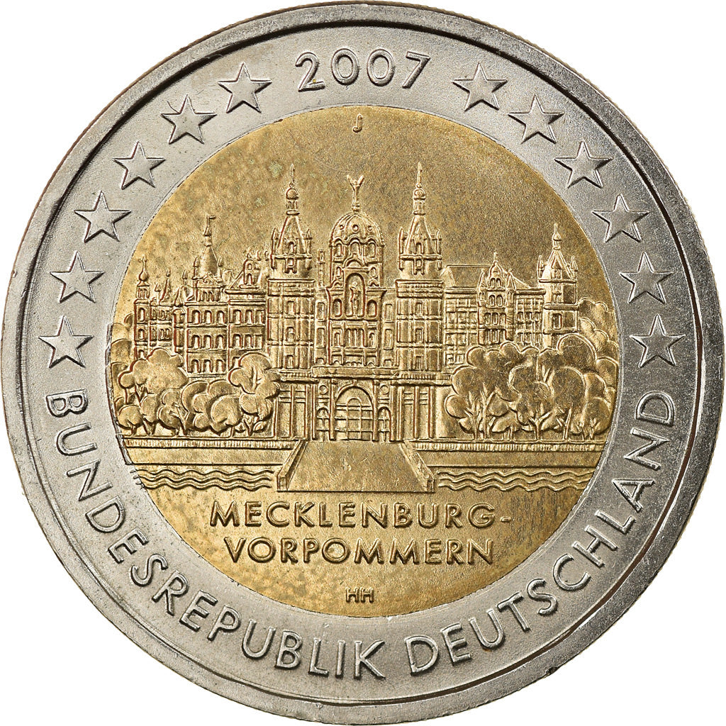 GERMANIA - REPUBBLICA FEDERALE, 2 Euro, 2007, Hambourg, BB+, Bi-metallico