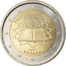 España, 2 Euro, Traité de Rome 50 ans, 2007, Madrid, MBC+, Bimetálico