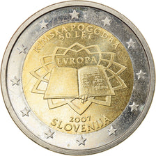 Slovenia, 2 Euro, Traité de Rome 50 ans, 2007, MS(63), Bi-Metallic, KM:106
