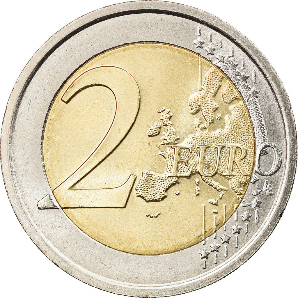 Italy, 2 Euro, Declaration of Rights, 2008, MS(63), Bi-Metallic, KM:301