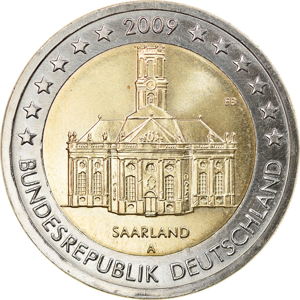 Bundesrepublik Deutschland, 2 Euro, Saarland, 2009, Berlin, UNZ, Bi-Metallic