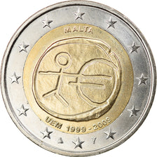 Malta, 2 Euro, E.M.U., 10th Anniversary, 2009, Paris, MS(63), Bi-Metallic