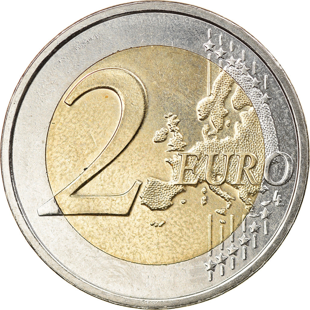Malta, 2 Euro, E.M.U., 10th Anniversary, 2009, Paris, MS(63), Bi-Metallic