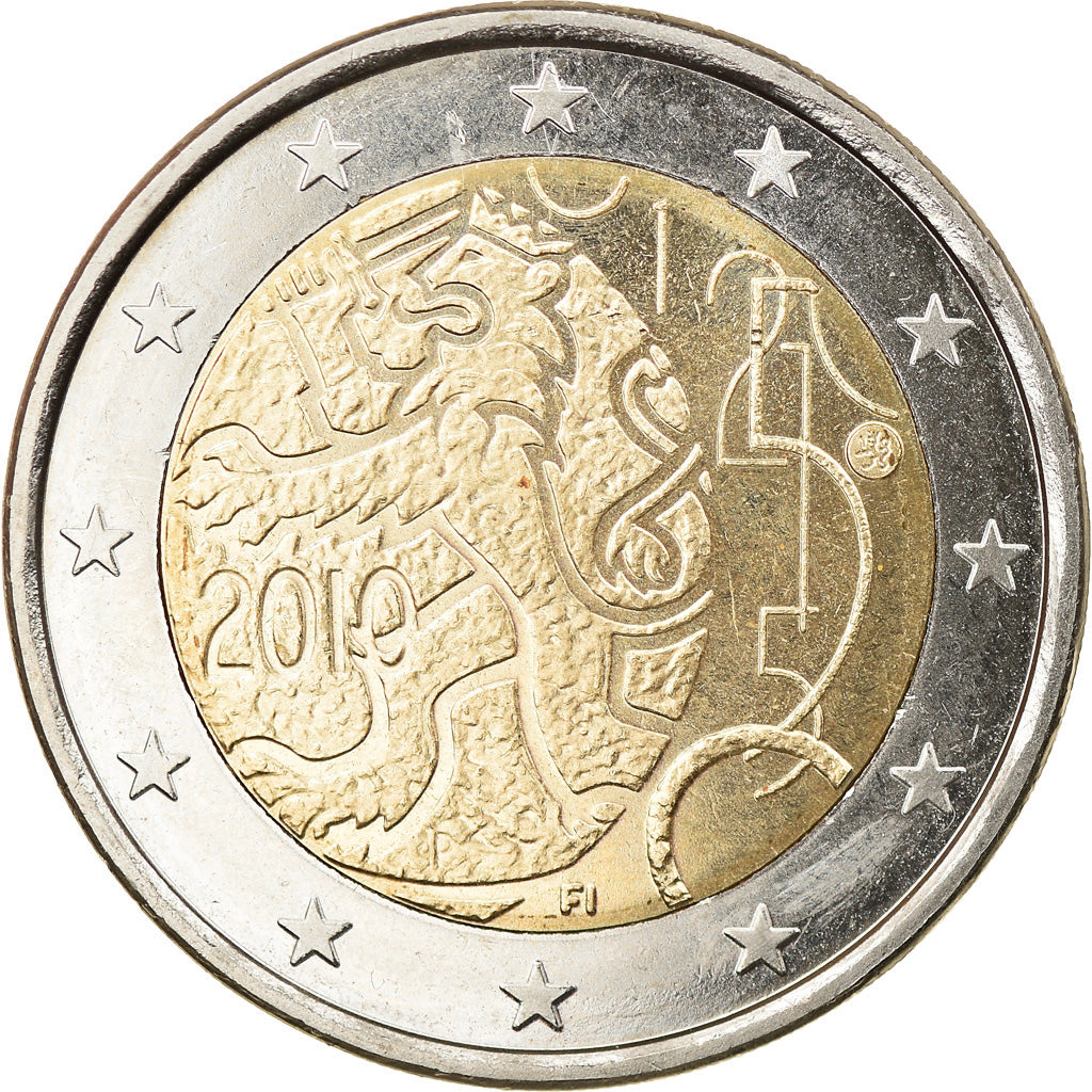Finland, 2 Euro, 150 years, 2010, Vantaa, MS(63), Bi-Metallic, KM:154