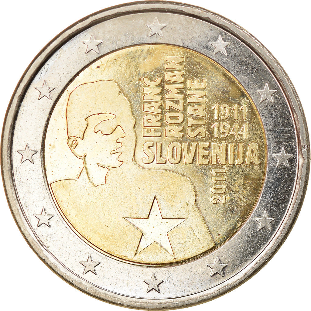 Slovenië, 2 Euro, Franc Rozman-Stane, 2011, Vantaa, UNC-, Bi-Metallic, KM:100