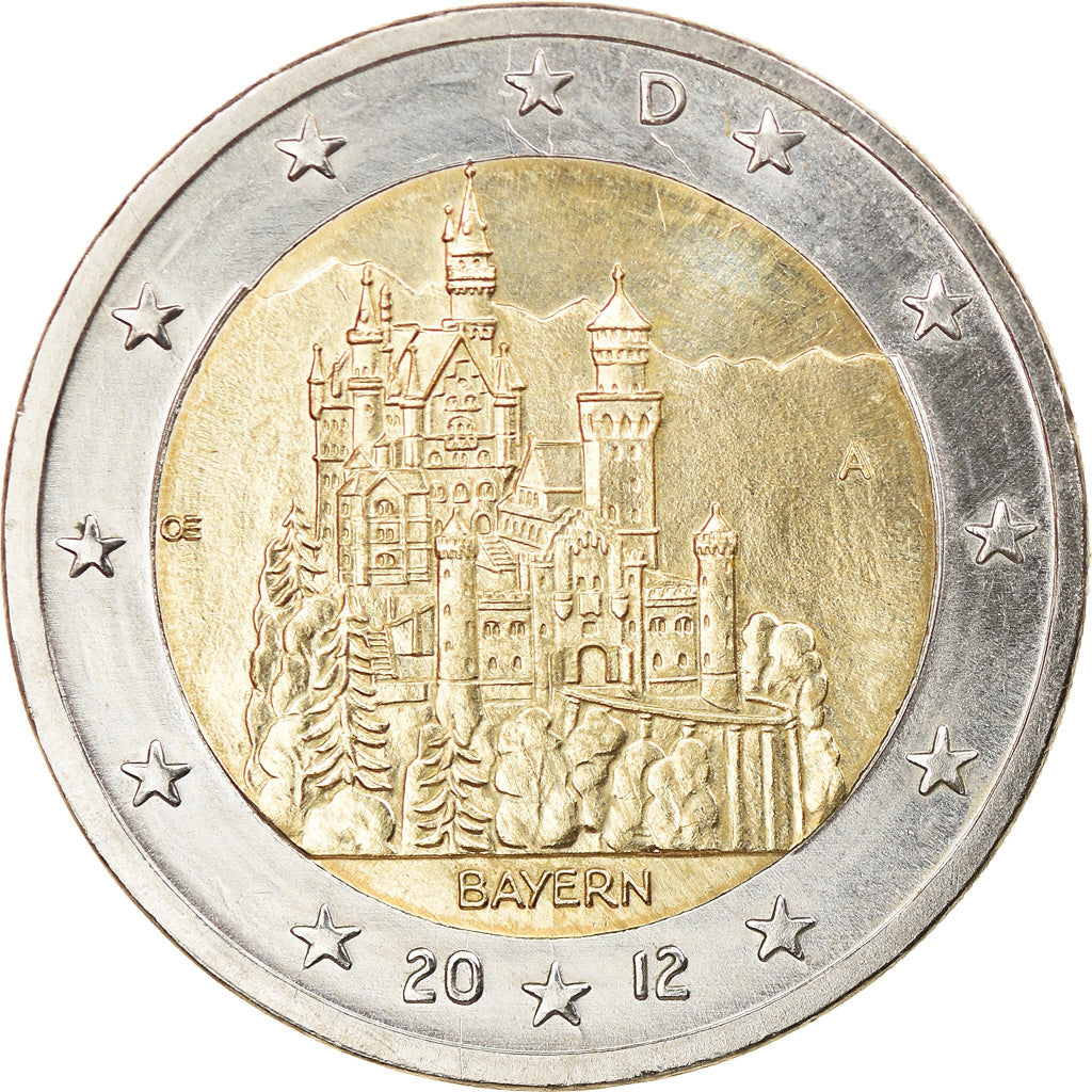 Bundesrepublik Deutschland, 2 Euro, BAYERN, 2012, Berlin, SS+, Bi-Metallic