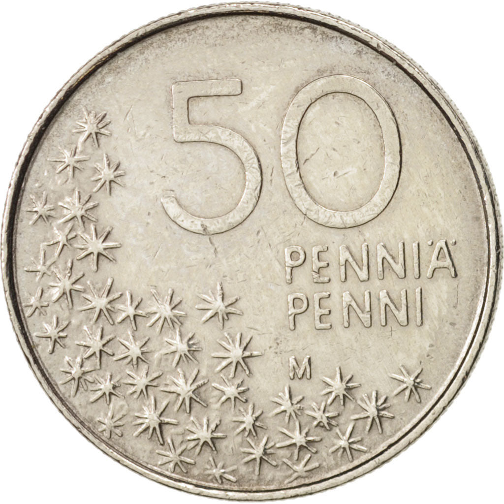 Finland, 50 Penniä, 1990, AU(50-53), Copper-nickel, KM:66