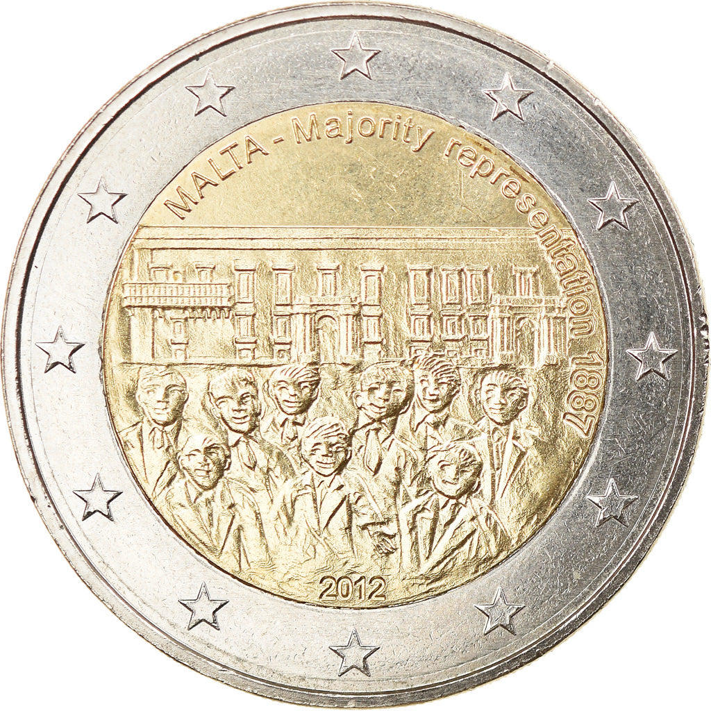 Malta, 2 Euro, 2012, MBC+, Bimetálico, KM:145
