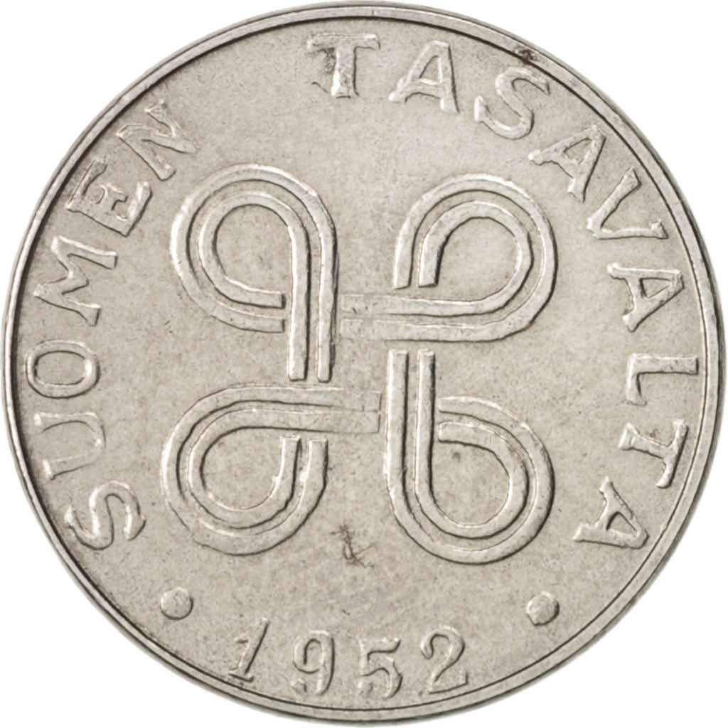 Finland, Markka, 1952, AU(50-53), Iron, KM:36