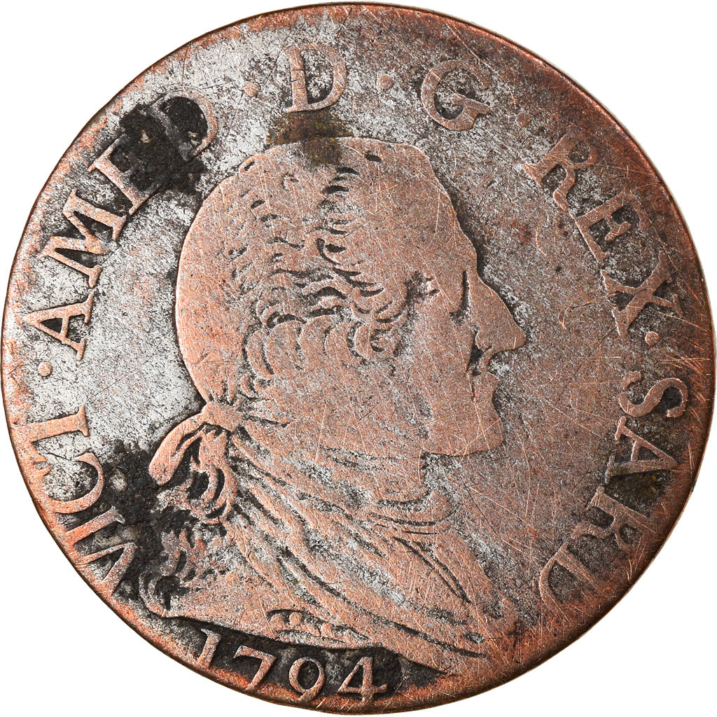 Munten, Italiaanse staten, SARDINIA, Vittorio Amedeo III, 10 Soldi, 1/2 Lira