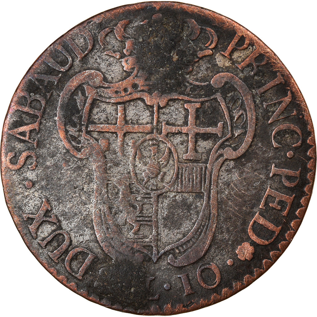 Munten, Italiaanse staten, SARDINIA, Vittorio Amedeo III, 10 Soldi, 1/2 Lira