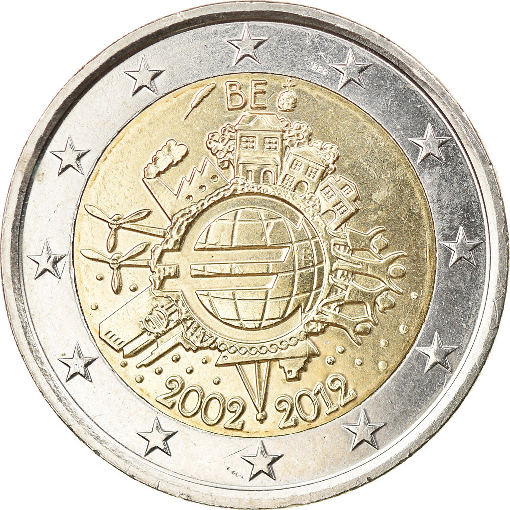 Belgia, 2 Euro, 2012, Brussels, MS(63), Bimetaliczny, KM:315