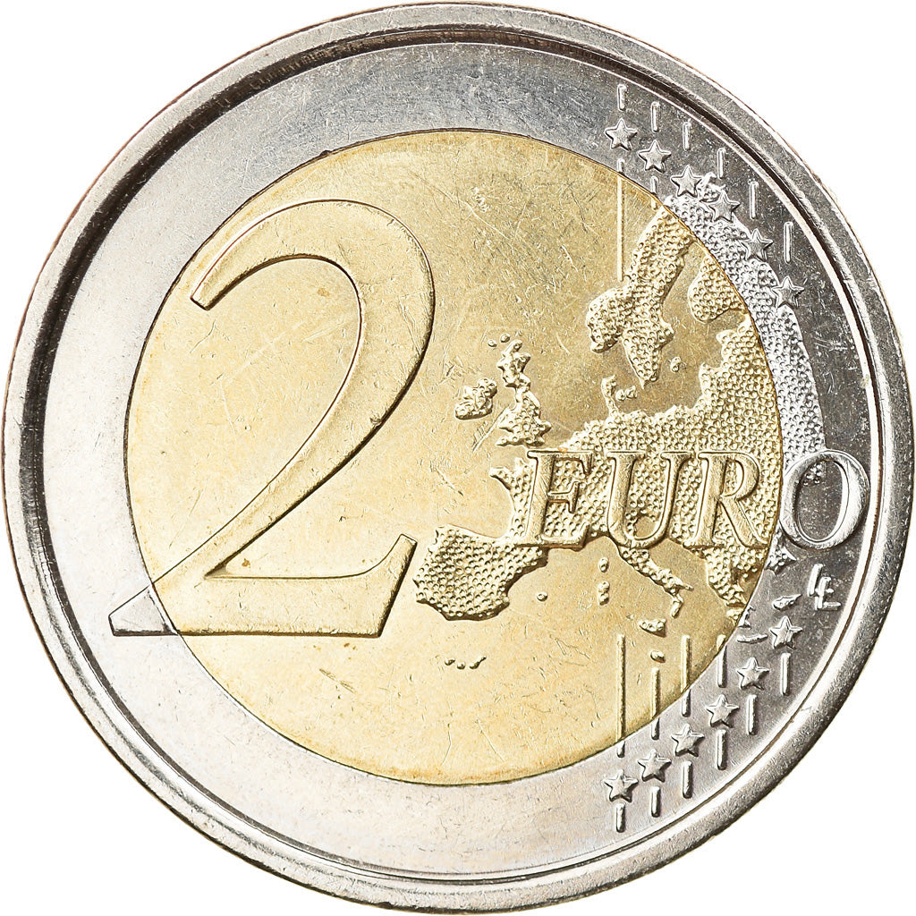 Spain, 2 Euro, 10 years euro, 2012, Madrid, AU(50-53), Bi-Metallic, KM:1252
