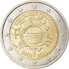 Frankrijk, 2 Euro, 10 Jahre Euro, 2012, Paris, UNC-, Bi-Metallic, KM:1846