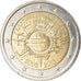 Greece, 2 Euro, 10 years euro, 2012, MS(63), Bi-Metallic, KM:245