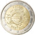 Malta, 2 Euro, 10 Jahre Euro, 2012, MS(63), Bimetálico, KM:139