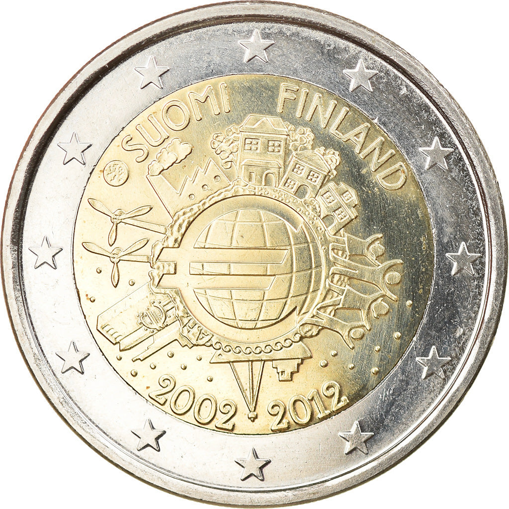 Finlande, Euro Coinage, 10th Anniversary, 2 Euro, 2012, Vantaa, SPL