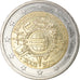 GERMANY - FEDERAL REPUBLIC, 2 Euro, 10 years euro, 2012, Berlin, MS(63)