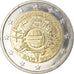 Bundesrepublik Deutschland, 2 Euro, 10 ans de l'Euro, 2012, Karlsruhe, UNZ