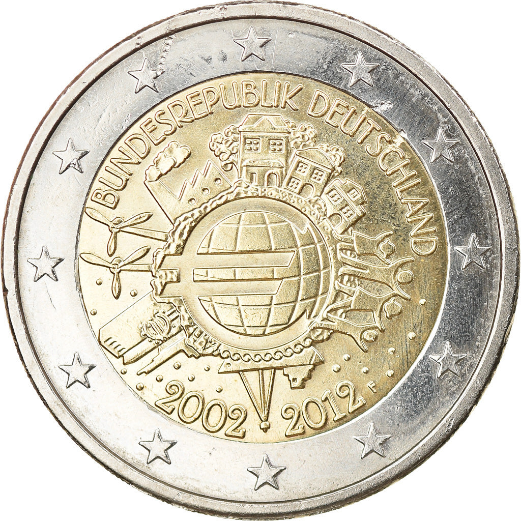 Bundesrepublik Deutschland, 2 Euro, 10 ans de l'Euro, 2012, Stuttgart, SS