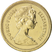 Great Britain, Elizabeth II, Pound, 1984, AU(50-53), Nickel-brass, KM:934