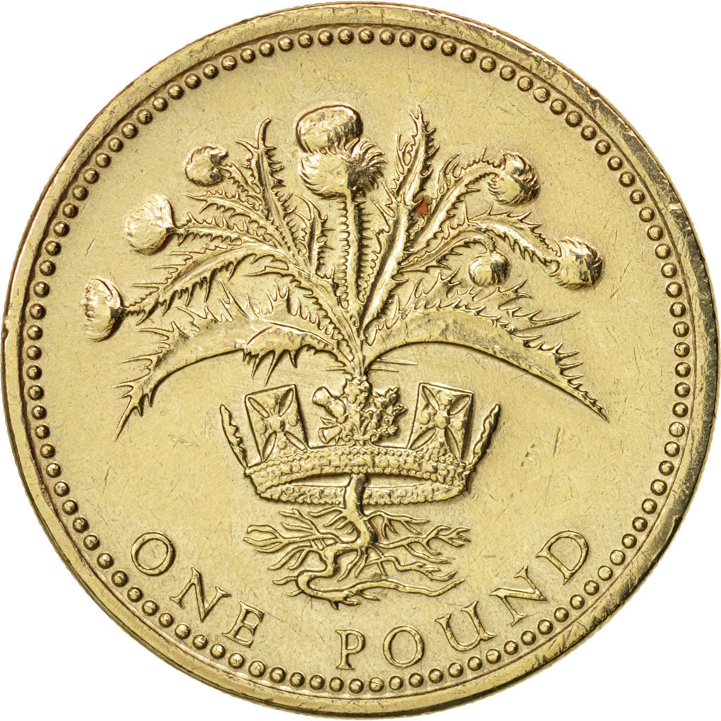 Great Britain, Elizabeth II, Pound, 1984, AU(50-53), Nickel-brass, KM:934