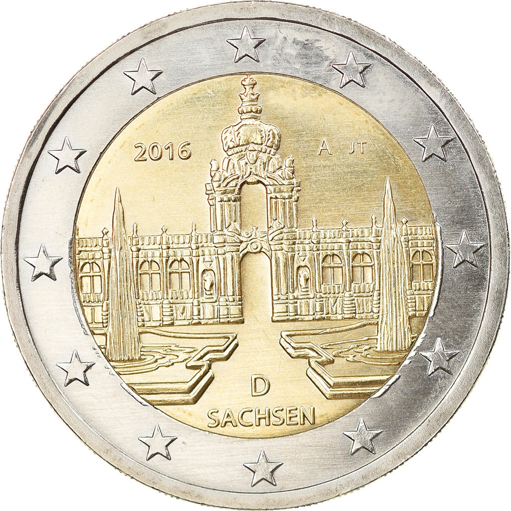 ALEMANHA - REPÚBLICA FEDERAL, 2 Euro, 2016, Berlin, MS(63), Bimetálico, KM:347