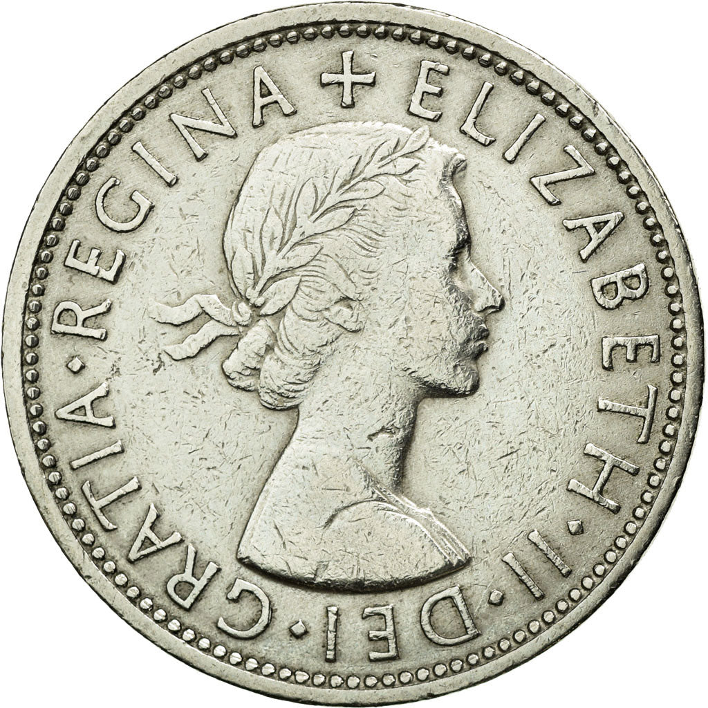 Coin, Great Britain, Elizabeth II, Florin, Two Shillings, 1966, EF(40-45)