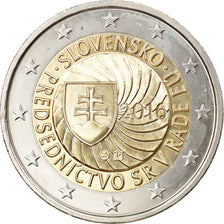 Slovakia, 2 Euro, Présidence de l'UE, 2016, AU(55-58), Bi-Metallic, KM:New