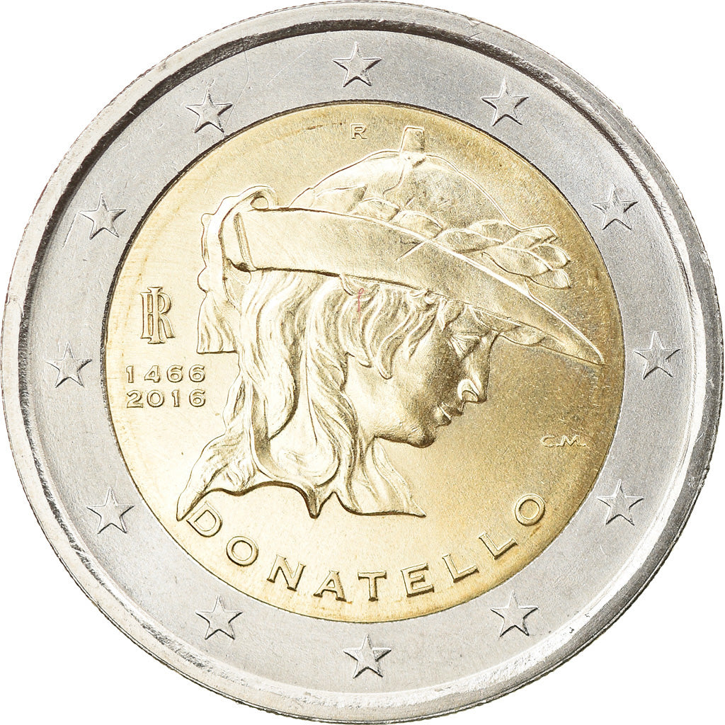 Italie, 2 Euro, Donatello, 2016, SPL, Bi-Metallic, KM:New