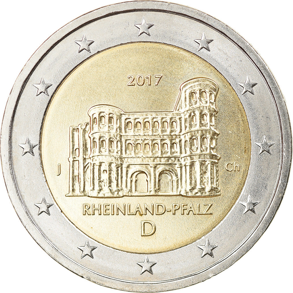 GERMANY - FEDERAL REPUBLIC, 2 Euro, Rhénanie-Palatinat, 2017, Hambourg, MS(63)