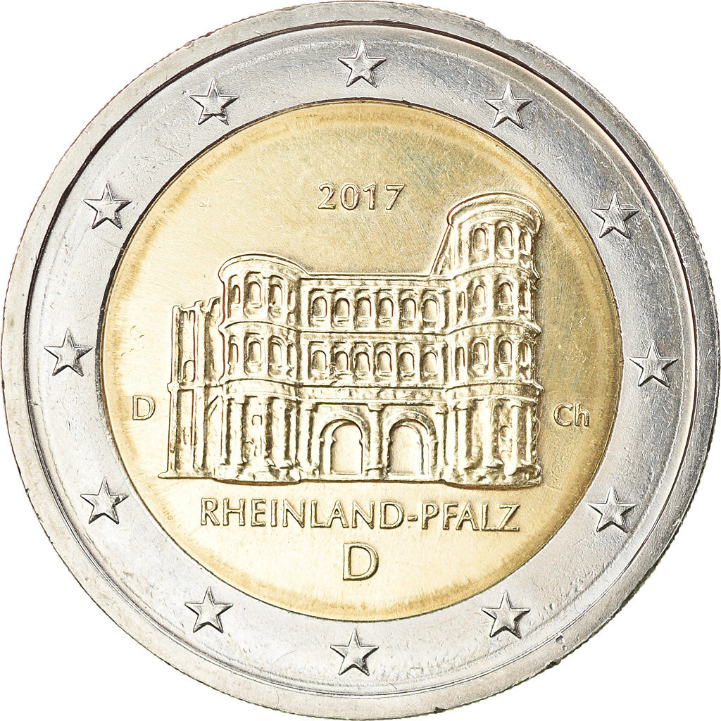 GERMANY - FEDERAL REPUBLIC, 2 Euro, Rhénanie-Palatinat, 2017, Munich, MS(63)