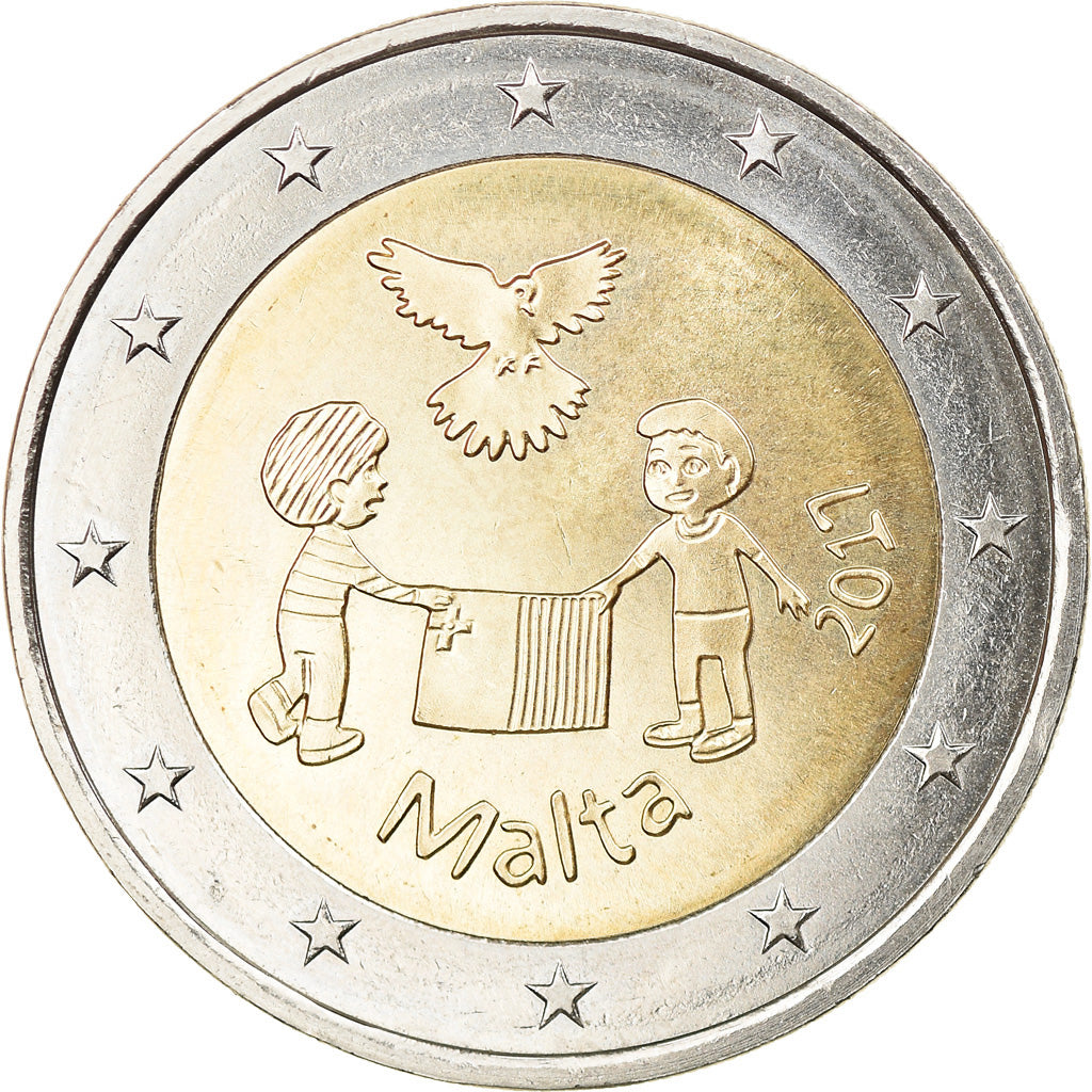 Malta, 2 Euro, Solidarity and peace, 2017, MS(63), Bi-Metallic, KM:New
