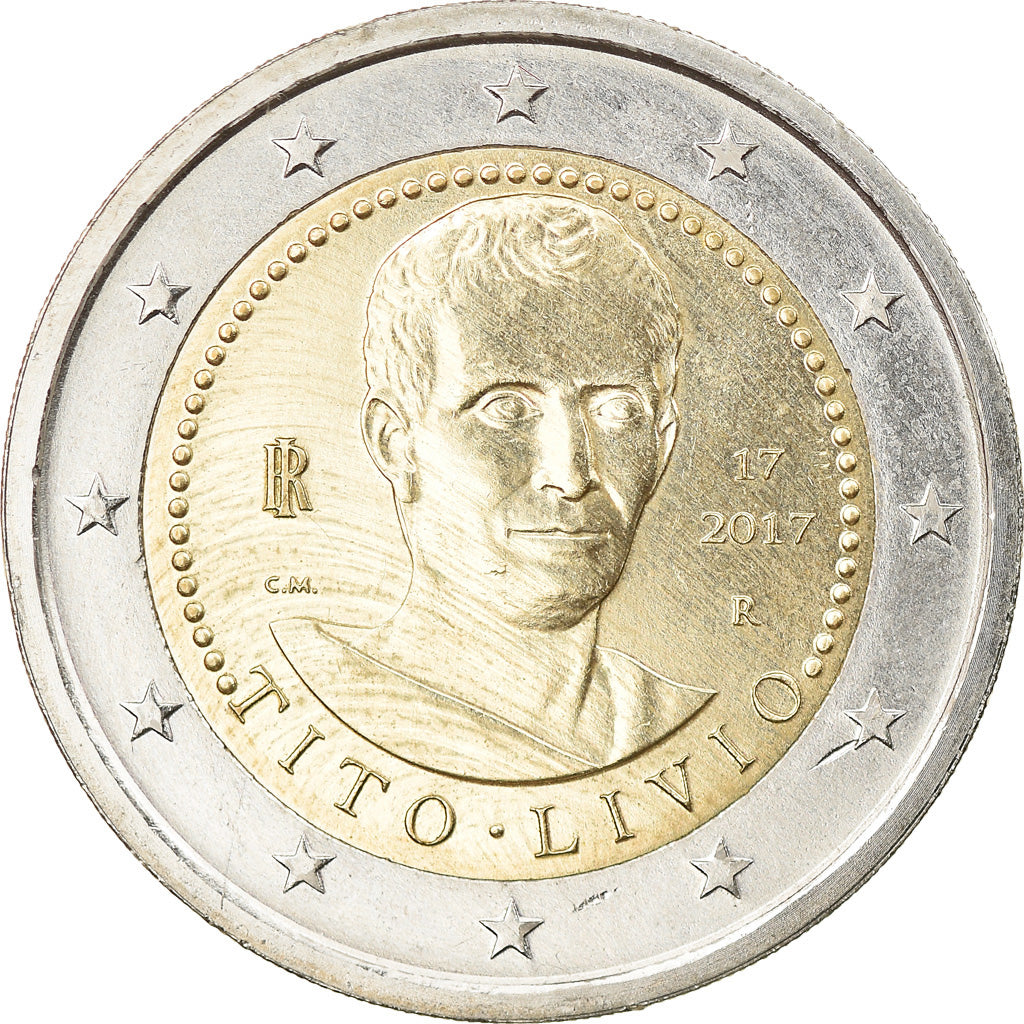 Itália, 2 Euro, Tito Livio, 2017, MS(63), Bimetálico, KM:New
