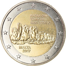 Malta, 2 Euro, Temples, 2017, EBC+, Bimetálico