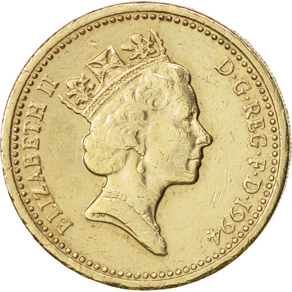 Great Britain, Elizabeth II, Pound, 1994, AU(50-53), Nickel-brass, KM:967