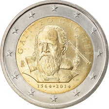 Italy, 2 Euro, Galileo Galilei, 2014, MS(63), Bi-Metallic, KM:New
