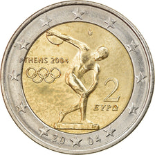 Greece, 2 Euro, 2004, Athens, AU(50-53), Bi-Metallic, KM:209