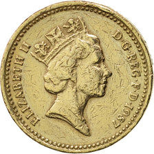 Great Britain, Elizabeth II, Pound, 1987, EF(40-45), Nickel-brass, KM:948