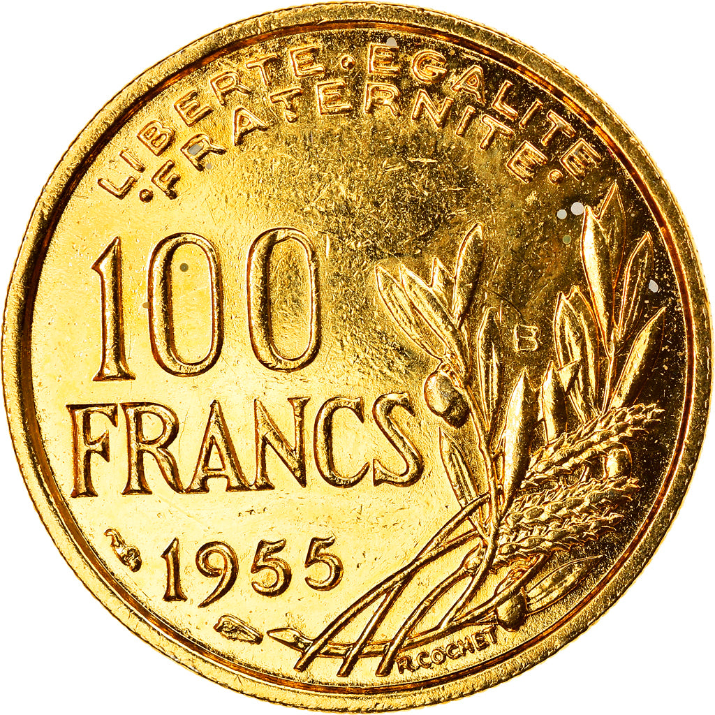 Monnaie, France, Cochet, 100 Francs, 1955, Beaumont - Le Roger, SUP