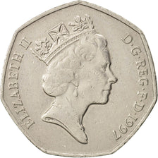 Great Britain, Elizabeth II, 50 Pence, 1997, EF(40-45), Copper-nickel, KM:940.2
