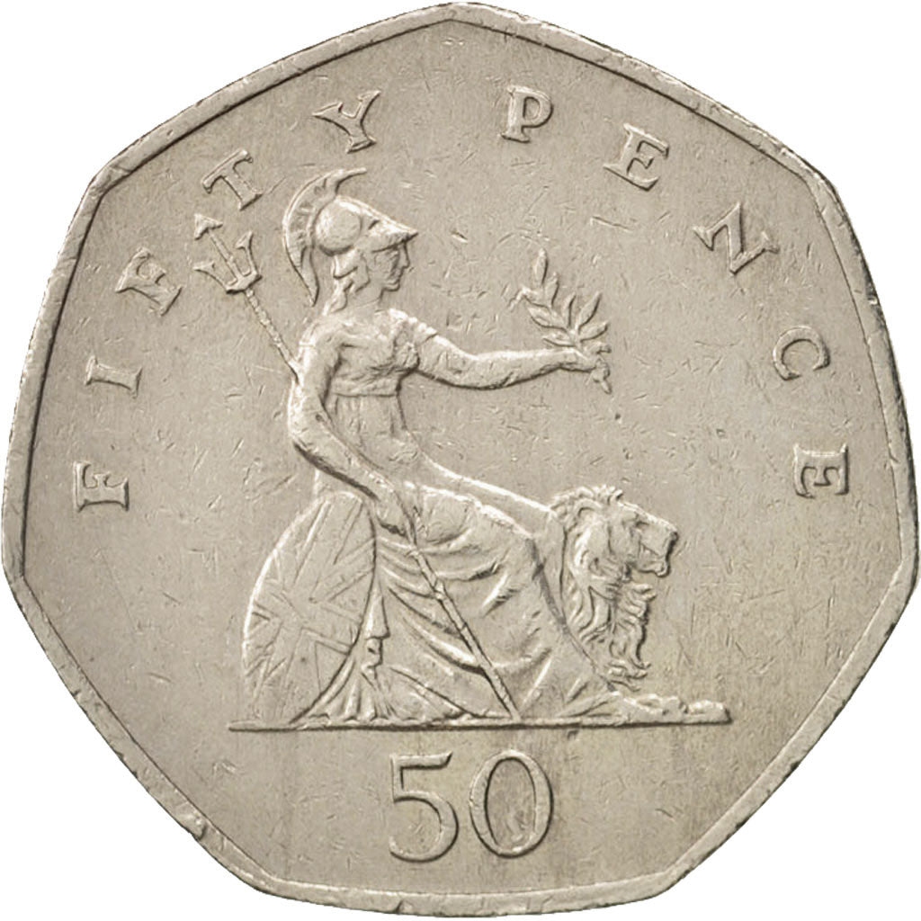 Great Britain, Elizabeth II, 50 Pence, 1997, EF(40-45), Copper-nickel, KM:940.2