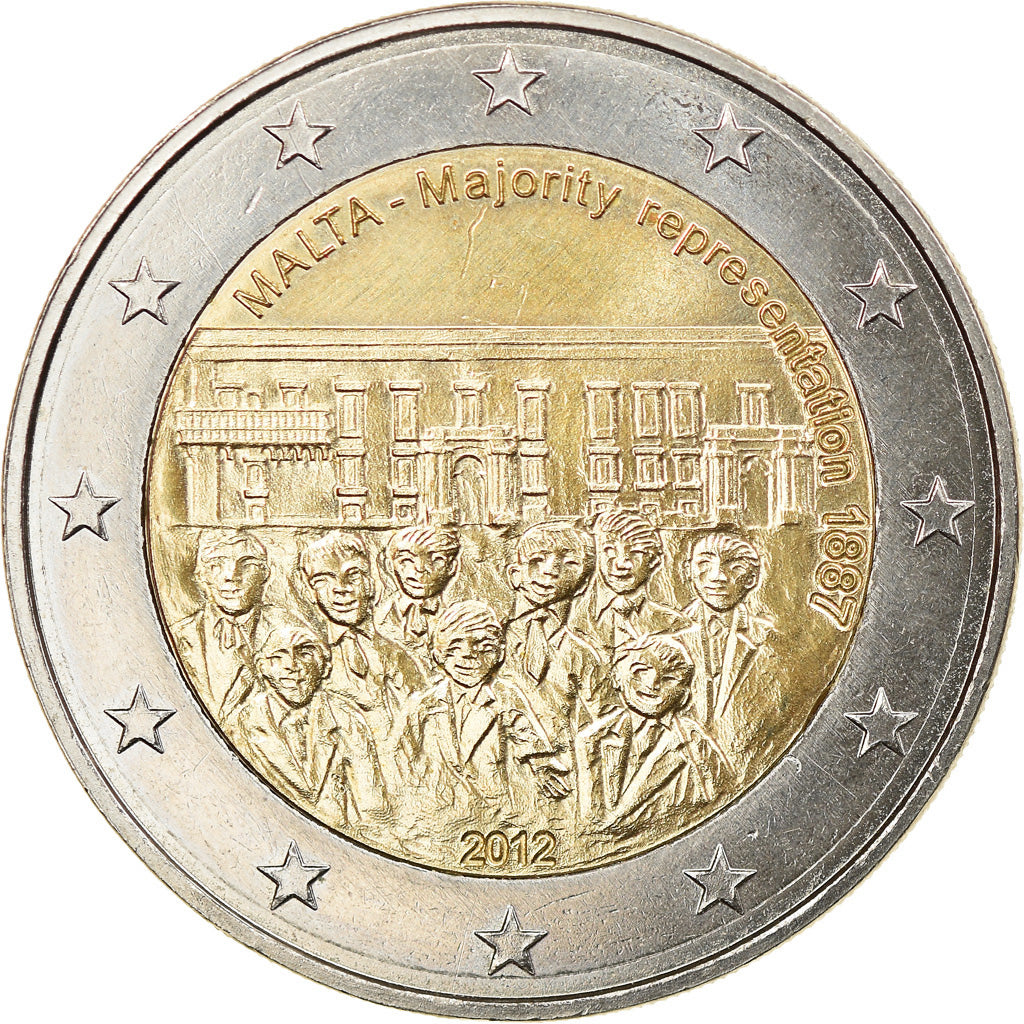 Malta, 2 Euro, 2012, MBC+, Bimetálico, KM:145