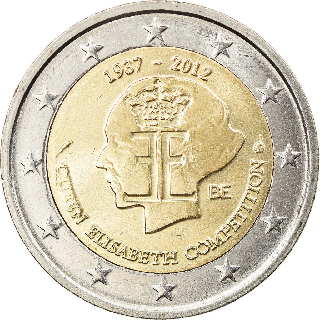 Belgium, 2 Euro, Queen Elisabeth, 2012, Brussels, AU(50-53), Bi-Metallic, KM:317